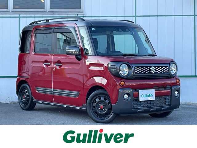 スズキ スペーシア ギア HYBRID XZターボ 山梨県 2021(令3)年 1.6万km フェニックスレッドパール/ガンメタリック2トーンルーフ セーフティサポート　/スリムサーキュレーター　/純正ナビ　/フルセグTV　/バックカメラ　　/前後ドラレコ　/ビルトインETC　/シートヒーター　/両側パワースライドドア/コーナーセンサー　/オートライト/オートハイビーム/LED