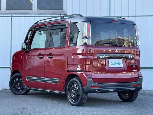 スズキ スペーシア ギア HYBRID XZターボ 山梨県 2021(令3)年 1.6万km フェニックスレッドパール/ガンメタリック2トーンルーフ セーフティサポート　/スリムサーキュレーター　/純正ナビ　/フルセグTV　/バックカメラ　　/前後ドラレコ　/ビルトインETC　/シートヒーター　/両側パワースライドドア/コーナーセンサー　/オートライト/オートハイビーム/LED