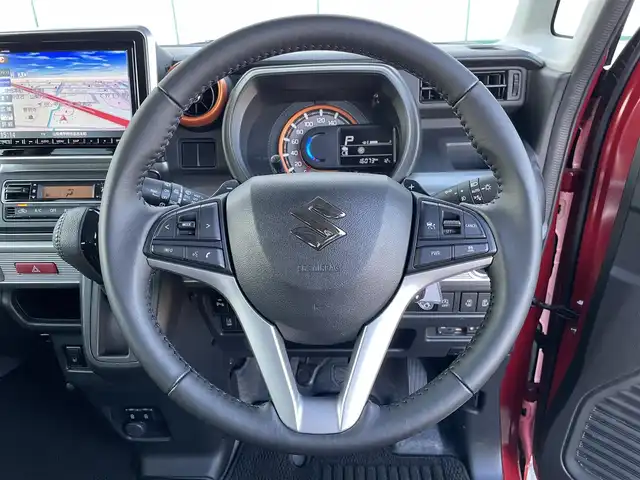 スズキ スペーシア ギア HYBRID XZターボ 山梨県 2021(令3)年 1.6万km フェニックスレッドパール/ガンメタリック2トーンルーフ セーフティサポート　/スリムサーキュレーター　/純正ナビ　/フルセグTV　/バックカメラ　　/前後ドラレコ　/ビルトインETC　/シートヒーター　/両側パワースライドドア/コーナーセンサー　/オートライト/オートハイビーム/LED