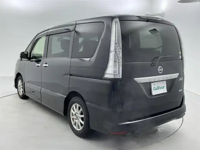 日産 セレナ HWS S HV Vセレ +SeftyⅡ 福井県 2016(平28)年 12.6万km ダイヤモンドブラック 純正ナビ/型式：MM515D-L/【AM/FM/CD/DVD/Bluetooth/フルセグTV】/アラウンドビューモニター/純正フリップダウンモニター/ETC/両側パワースライドドア/プッシュスタート/スマートキー/オートライト/キセノンヘッドライド/シートカバー（ブラック）/アイドリングストップ