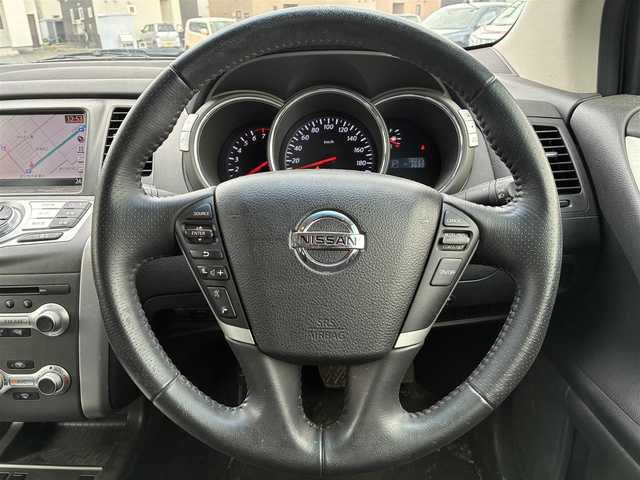 日産 ムラーノ 250XL FOUR 道央・札幌 2012(平24)年 7.8万km スーパーブラック ４WD/純正メーカーナビ/CD/DVD/BT/フルセグ/横滑り防止装置/クルーズコントロール/バック/サイドカメラ/ビルトインETC/ドライブレコーダー/革巻きステアリング/ステアリングリモコン/プッシュスタート/スマートキー/HIDヘッドライト/オートライト/フォグランプ/電動格納ミラー/純正フロアマット/ドアバイザー/純正AW付冬タイヤ積込/235/65/R18/2021年/山8mm