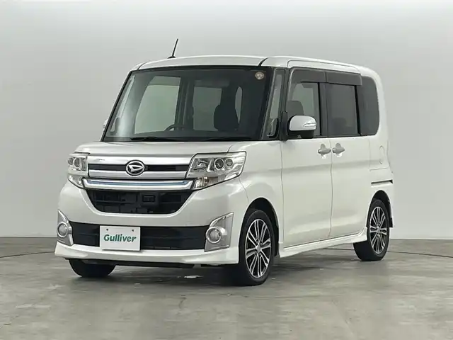 ダイハツ タント カスタム RS SA 福島県 2014(平26)年 5.6万km パールホワイトⅢ スマートアシスト/・衝突警報機能/衝突回避支援ブレーキ機能/・誤発進抑制制御機能（前方・後方）/・車線逸脱警報機能/・オートハイビーム/・先行車発進お知らせ機能/純正８インチナビ/・型番：NSZN-W64DB/・フルセグ/CD/DVD/SD/USB/BT/FM/AM/・バックカメラ/・ＥＴＣ/両側パワースライドドア/・後席サンシェード/革巻きステアリング/・ステアリングスイッチ/ＬＥＤヘッドライト/・フォグランプ/・オートライト/プッシュスタート/・スマートキー/電動格納ミラー/・ウィンカーミラー/純正フロアマット/純正ドアバイザー