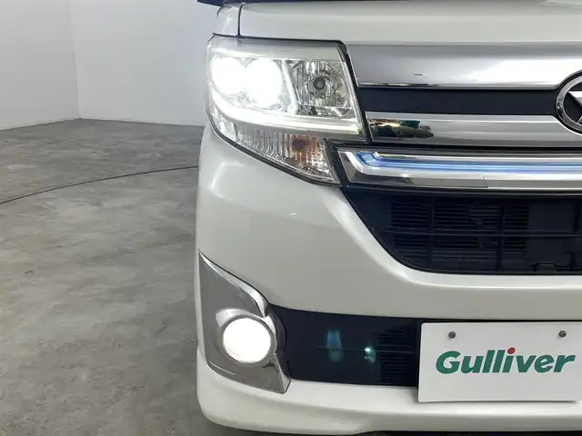 ダイハツ タント カスタム RS SA 福島県 2014(平26)年 5.6万km パールホワイトⅢ スマートアシスト/・衝突警報機能/衝突回避支援ブレーキ機能/・誤発進抑制制御機能（前方・後方）/・車線逸脱警報機能/・オートハイビーム/・先行車発進お知らせ機能/純正８インチナビ/・型番：NSZN-W64DB/・フルセグ/CD/DVD/SD/USB/BT/FM/AM/・バックカメラ/・ＥＴＣ/両側パワースライドドア/・後席サンシェード/革巻きステアリング/・ステアリングスイッチ/ＬＥＤヘッドライト/・フォグランプ/・オートライト/プッシュスタート/・スマートキー/電動格納ミラー/・ウィンカーミラー/純正フロアマット/純正ドアバイザー