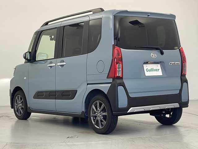 ダイハツ タント ファンクロス 愛知県 2022(令4)年 1.3万km レイクブルーメタリック 純正ナビ/・Bluetooth/・CD/DVD/・フルセグテレビ/・SD音楽録音/バックカメラ/シートヒーター/両側パワースライドドア/衝突軽減ブレーキ/レーンキープアシスト/オートマチックハイビーム/前後コーナーセンサー/前後ドライブレコーダー/LEDヘッドライト