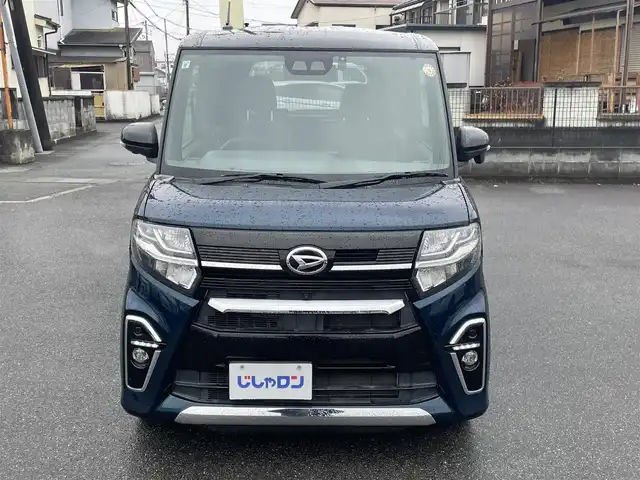 ダイハツ タント カスタム RS 山梨県 2019(令1)年 11.5万km ブラックマイカメタリック/レーザーブルークリスタルシャイン 2トーン (株)IDOMが運営する【じしゃロン甲府店】の自社ローン専用車両になります。こちらは現金またはオートローンご利用時の価格です。自社ローンご希望の方は別途その旨お申付け下さい/ターボ/衝突被害軽減システム/レーンキープアシスト/レーダークルーズコントロール/ハーフレザーシート/両側パワースライドドア/全方位カメラ/スマートキー２個/純正ワイドＳＤナビ・フルセグＴＶ/ＣＤ・ＤＶＤ・ＢＴ・ｉｐｏｄ接続可能/ＥＴＣ/純正ドライブレコーダー（DRN-H70W）/ＬＥＤオートライト/取扱説明書