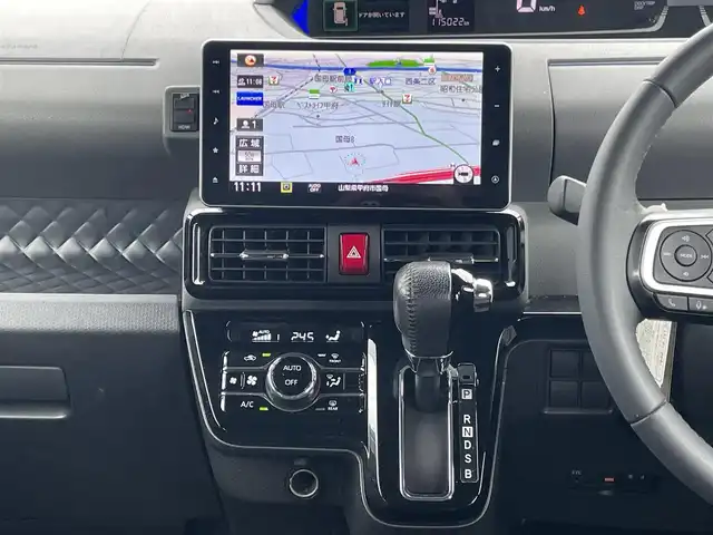 ダイハツ タント カスタム RS 山梨県 2019(令1)年 11.5万km ブラックマイカメタリック/レーザーブルークリスタルシャイン 2トーン (株)IDOMが運営する【じしゃロン甲府店】の自社ローン専用車両になります。こちらは現金またはオートローンご利用時の価格です。自社ローンご希望の方は別途その旨お申付け下さい/ターボ/衝突被害軽減システム/レーンキープアシスト/レーダークルーズコントロール/ハーフレザーシート/両側パワースライドドア/全方位カメラ/スマートキー２個/純正ワイドＳＤナビ・フルセグＴＶ/ＣＤ・ＤＶＤ・ＢＴ・ｉｐｏｄ接続可能/ＥＴＣ/純正ドライブレコーダー（DRN-H70W）/ＬＥＤオートライト/取扱説明書