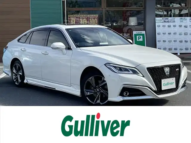 トヨタ クラウン ハイブリッド RS Four リミテッド 長野県 2020(令2)年 10.8万km ホワイトパールクリスタルシャイン 4WD/純正ナビ/・Bluetooth/TV/CD/DVD/全方位バックカメラ/純正ETC/サンルーフ/社外ドライブレコーダ前後/純フロアマット/前席パワーシート/ハーフレザーシート/前席シートヒーター/純正18インチAW/LEDオートライト/オートマチックハイビーム/BSM/ステアリングヒーター/デジタルインナーミラー正/ヘッドアップディスプレイ/社外マフラー/GPSレーダー/クルーズコントロール追走あり/スペアキー1本/スマートキー/取り扱い説明書/保証書