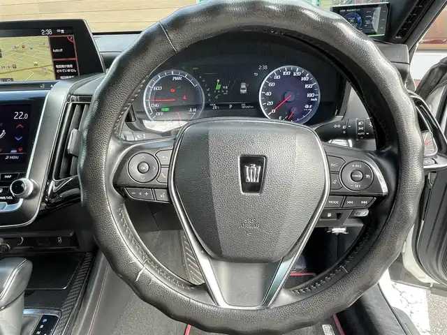 トヨタ クラウン ハイブリッド RS Four リミテッド 長野県 2020(令2)年 10.8万km ホワイトパールクリスタルシャイン 4WD/純正ナビ/・Bluetooth/TV/CD/DVD/全方位バックカメラ/純正ETC/サンルーフ/社外ドライブレコーダ前後/純フロアマット/前席パワーシート/ハーフレザーシート/前席シートヒーター/純正18インチAW/LEDオートライト/オートマチックハイビーム/BSM/ステアリングヒーター/デジタルインナーミラー正/ヘッドアップディスプレイ/社外マフラー/GPSレーダー/クルーズコントロール追走あり/スペアキー1本/スマートキー/取り扱い説明書/保証書