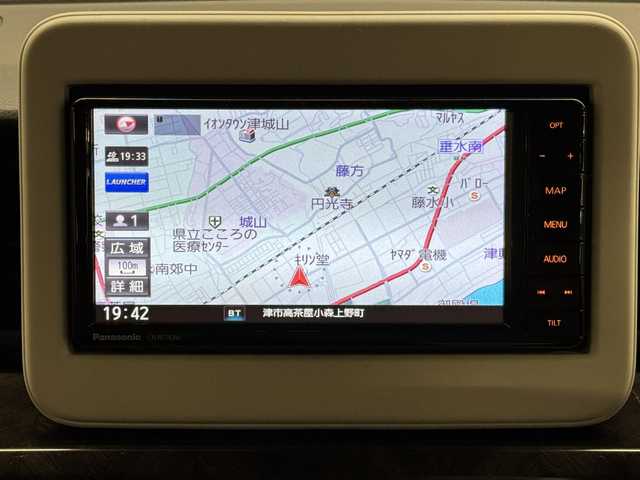 スズキ ラパン モード 三重県 2019(令1)年 7.2万km ノクターンブルーパール/ホワイト 2トーンルーフ ガソリン/FF/インパネCVT/純正 7インチワイドナビ CN-RZ743W/（FM/AM/SD/iPod/TV/USB/Bluetooth/MEMORY MUSIC/CD/DVD/VTR）/【OP】全方位モニター/ドライブレコーダー 前方/ビルトイン ETC/・安全装備/・デュアルセンサーブレーキサポート/・車線逸脱警報機能/・ふらつき警報機能/・標識認識機能（車両進入禁止、はみ出し通行禁止、最高速度）/・リヤパーキングセンサー/・誤発進抑制機能、後方誤発進抑制機能/・4輪ABS［EBD（電子制動力配分）付］/装備/・シートヒーター（D）/・オートライトシステム/・HIDヘッドライト（オートレベリング機構付）/・ハイビームアシスト/・プッシュスタート/・スマートキーシステム/・オートエアコン/・電動格納ドアミラー/・社外 14inAW＋冬タイヤ/・予備スマートキーx1