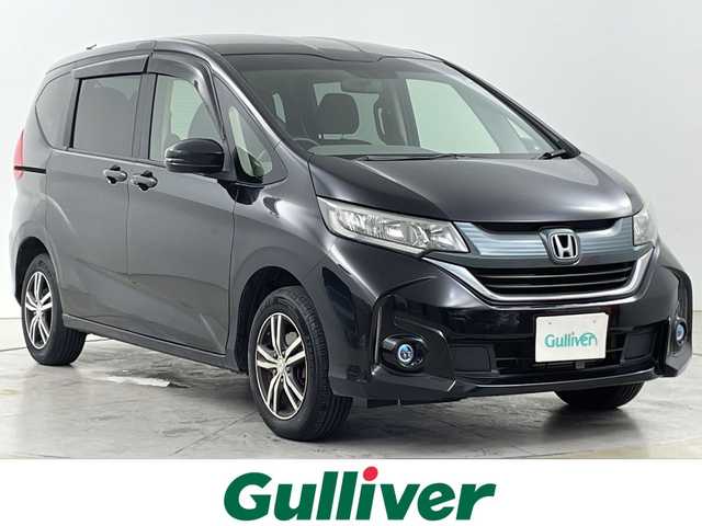 ホンダ フリード G 道央・札幌 2017(平29)年 15.9万km クリスタルブラックパール ・4WD/ワンオーナー/・純正Gathersインターナビ/・CD/SD/ワンセグTV/・Bluetooth接続/・純正エンジンスターター/・片側パワースライドドア/・ビルトインETC/・フロントワイパーデアイサー/・前席シートヒーター/・ステアリングスイッチ/・横滑り防止装置/・サイドロールサンシェード/・電動格納ミラー/ウィンカーミラー/・ヘッドライトレベライザー/ドアバイザー/・プッシュスタート/スマートキー