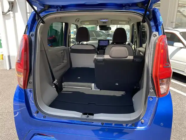 日産 デイズ X 広島県 2019(平31)年 3.2万km オーシャンブルーP 　　　　　○走行距離：31970km（入庫時）/純正ナビ/保証書＆取説あり/ETC/インテリジェントエマージェンシーブレーキ/車線逸脱サポート/SRSIエアバッグ/　（運転座席、助手席、サイド、カーテン）/ウィンカーミラー/オートライト/コーナーセンサー/全方位カメラ/　　　　　○タイヤ/・155/65   エペクッス/・R14ホイール/8本スポーク純正アルミホイール