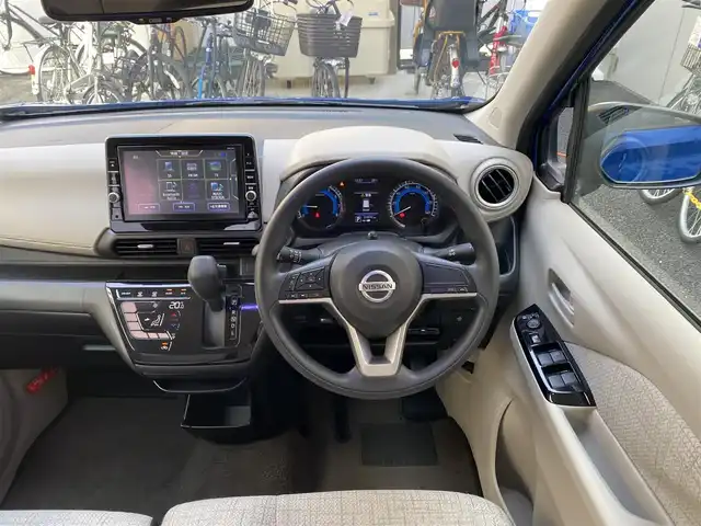 日産 デイズ X 広島県 2019(平31)年 3.2万km オーシャンブルーP 　　　　　○走行距離：31970km（入庫時）/純正ナビ/保証書＆取説あり/ETC/インテリジェントエマージェンシーブレーキ/車線逸脱サポート/SRSIエアバッグ/　（運転座席、助手席、サイド、カーテン）/ウィンカーミラー/オートライト/コーナーセンサー/全方位カメラ/　　　　　○タイヤ/・155/65   エペクッス/・R14ホイール/8本スポーク純正アルミホイール