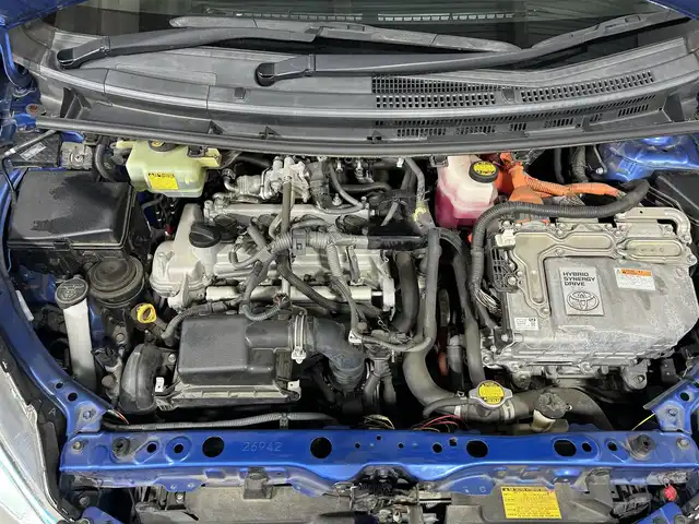 トヨタ アクア S 福島県 2014(平26)年 6.7万km コバルトブルーメタリック 純正7インチナビ/フルセグTV/Bluetooth/TRDエアロ/クルーズコントロール/横滑り防止装置/オートライト/HIDヘッドライト/フォグライト/ビルトインETC/運転席・助手席シートヒーター/社外16インチアルミホイール/純正フロアマット/ISOFIX対応シート/スマートキー/スペアキー×1/プッシュスタート/光軸調整ダイアル/電動格納ミラー