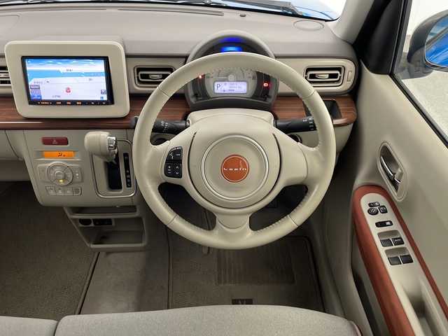 スズキ ラパン S セレクション 宮崎県 2018(平30)年 4.9万km ブリスクブルーメタリック/ホワイト2トーンルーフ レーダーブレーキサポート/純正7インチメモリナビ/ワンセグTV/シートヒーター/LEDヘッドライト/ETC/アイドリングストップ/プッシュスタート/純正フロアマット/スマートキー×2/保証書/取扱説明書