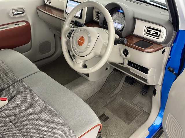 スズキ ラパン S セレクション 宮崎県 2018(平30)年 4.9万km ブリスクブルーメタリック/ホワイト2トーンルーフ レーダーブレーキサポート/純正7インチメモリナビ/ワンセグTV/シートヒーター/LEDヘッドライト/ETC/アイドリングストップ/プッシュスタート/純正フロアマット/スマートキー×2/保証書/取扱説明書