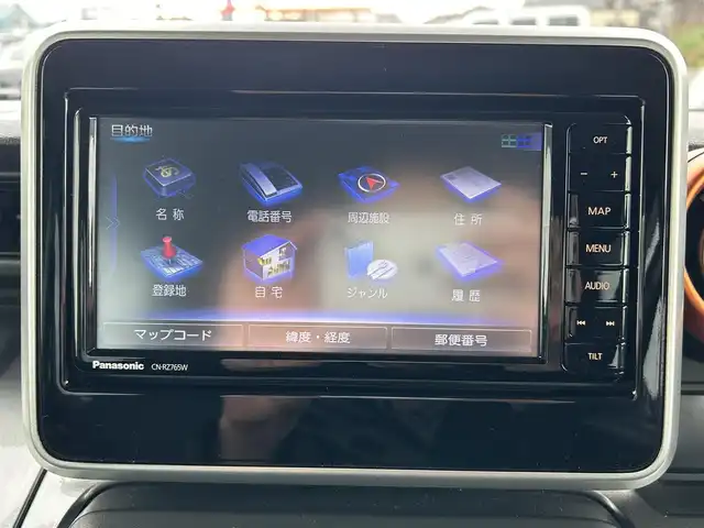 マツダ フレアワゴンタフスタイル ハイブリッドXS 富山県 2021(令3)年 5.9万km ベネチアンミストブルー 社外SDナビ(CN-RZ765W)/(AM/FM/CD/DVD/BT/USB)/フルセグTV/ルーフレール/レーダークルーズコントロール/レーンキープアシスト/衝突軽減システム/コーナーセンサー/オートマチックハイビーム/横滑り防止装置/盗難防止装置/前後ドライブレコーダー/両側パワースライドドア/シートヒーター　運転席＋助手席/ベンチシート/ルーフレール/LEDライト/フォグランプ/スマートキー×1/取扱説明書/保証書