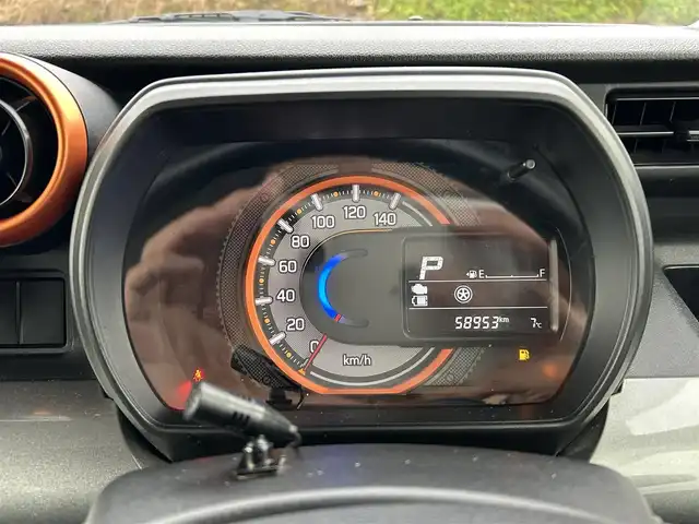 マツダ フレアワゴンタフスタイル ハイブリッドXS 富山県 2021(令3)年 5.9万km ベネチアンミストブルー 社外SDナビ(CN-RZ765W)/(AM/FM/CD/DVD/BT/USB)/フルセグTV/ルーフレール/レーダークルーズコントロール/レーンキープアシスト/衝突軽減システム/コーナーセンサー/オートマチックハイビーム/横滑り防止装置/盗難防止装置/前後ドライブレコーダー/両側パワースライドドア/シートヒーター　運転席＋助手席/ベンチシート/ルーフレール/LEDライト/フォグランプ/スマートキー×1/取扱説明書/保証書