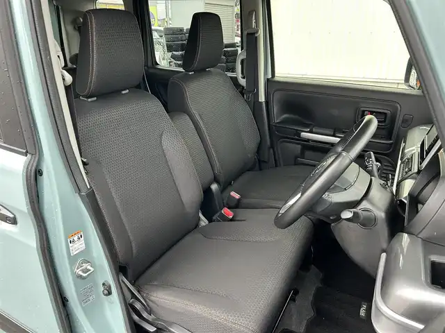 マツダ フレアワゴンタフスタイル ハイブリッドXS 富山県 2021(令3)年 5.9万km ベネチアンミストブルー 社外SDナビ(CN-RZ765W)/(AM/FM/CD/DVD/BT/USB)/フルセグTV/ルーフレール/レーダークルーズコントロール/レーンキープアシスト/衝突軽減システム/コーナーセンサー/オートマチックハイビーム/横滑り防止装置/盗難防止装置/前後ドライブレコーダー/両側パワースライドドア/シートヒーター　運転席＋助手席/ベンチシート/ルーフレール/LEDライト/フォグランプ/スマートキー×1/取扱説明書/保証書