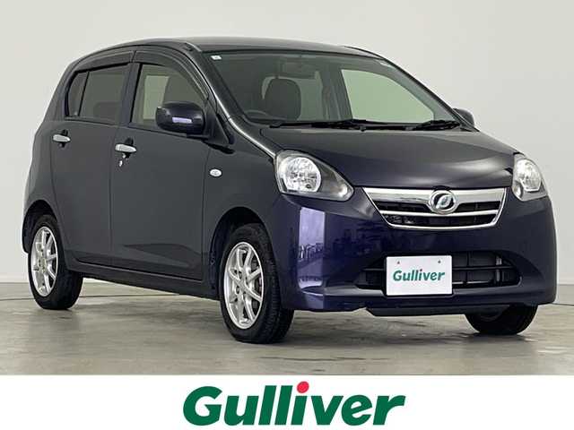 ダイハツ ミラ イース X メモリアルエディション 岐阜県 2013(平25)年 7.4万km アーバンナイトブルークリスタルメタリック 純正オーディオ/ (AM/FM/CD/AUX)/ポータブルナビ/エアコン/パワーウィンドウ/リモコンキー/純正アルミホイール/フロアマット/ドアバイザー/アイドリングストップ/革調シートカバー