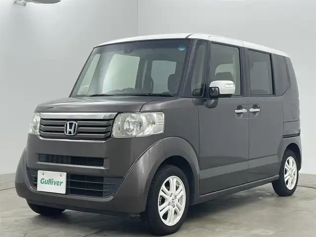 ホンダ Ｎ ＢＯＸ 2トーン SSパッケージ 岡山県 2014(平26)年 6.6万km 茶Ｍ シティブレーキアクティブシステム/社外メモリナビゲーションナビ/(CD/DVD/BT/USB/HDMI/フルセグTV)/バックモニター/ＥＴＣ　/両側パワースライドドア　/前席シートヒーター　/HIDオートヘッドライト/横滑り防止装置　/純正14AW/スマートキー/保証書/取扱説明書