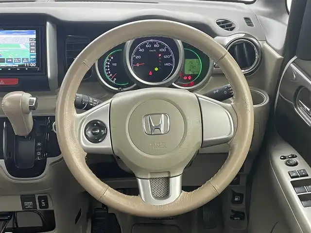 ホンダ Ｎ ＢＯＸ 2トーン SSパッケージ 岡山県 2014(平26)年 6.6万km 茶Ｍ シティブレーキアクティブシステム/社外メモリナビゲーションナビ/(CD/DVD/BT/USB/HDMI/フルセグTV)/バックモニター/ＥＴＣ　/両側パワースライドドア　/前席シートヒーター　/HIDオートヘッドライト/横滑り防止装置　/純正14AW/スマートキー/保証書/取扱説明書