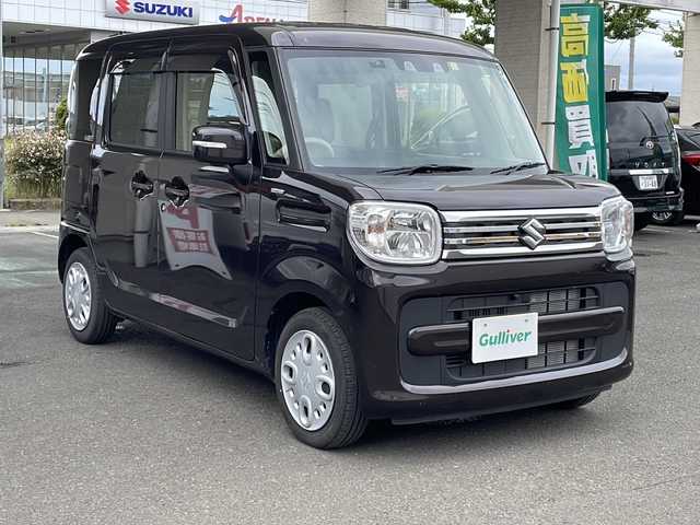 スズキ スペーシア HYBRID X 宮城県 2022(令4)年 1.4万km アーバンブラウンパールメタリック 登録時走行距離13803キロ/4WD/ディーラーナビ（AM・FM・BT・CD・DVD）/両側パワースライドドア/全方位カメラ/バックカメラ/アイドリングストップ/シートヒーター（運転席、助手席）/2列目サンシェード/ステアリングスイッチ/電動格納ミラー