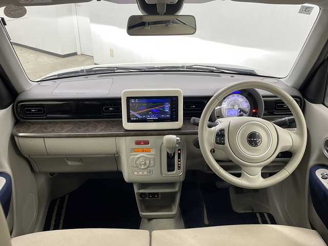 スズキ ラパン モード 長崎県 2020(令2)年 6.7万km フォーンベージュM 社外メモリナビ/（フルセグ/DVD/CD/BTA）/全方位カメラ装着車両（ナビ連動無し）/衝突軽減ブレーキ/レーンキープアシスト/横滑り防止装置/社外13インチアルミホイール/純正LEDヘッドライト/シートヒーター（D+N席）/ステアリングスイッチ/オートライト/スペアキー/保証書/取扱説明書