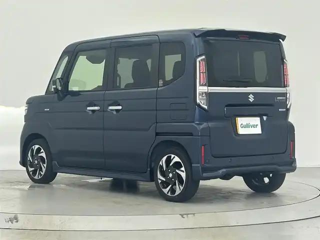 スズキ スペーシア カスタム HYBRID XS 宮城県 2023(令5)年 0.2万km インディゴブルーメタリック 4WD/社外メモリナビ/・フルセグTV/・Bluetooth接続/・CD/・DVD再生機能/・USB入力端子×2（内タイプC×1）/両側パワースライドドア/デュアルセンサーブレーキサポートII/レーダークルーズコントロール/コンビシート/シートヒーター/前後コーナーセンサー/オートライト/ライトレベライザー/ステアリングヒーター/ウインカーミラー