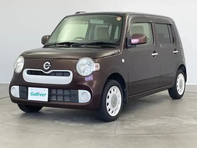 ダイハツ ミラ ココア X リミテッド 新潟県 2015(平27)年 6万km プラムブラウンクリスタルマイカ 純正ナビ　/バックカメラ　/地デジ　/電格ミラー　/アイドリングストップ　/スマートキー　/スペアキー　/純正フロアマット　/ヘッドライトレベライザー　/取扱説明書　/ABS　/USB・CD・DVD　