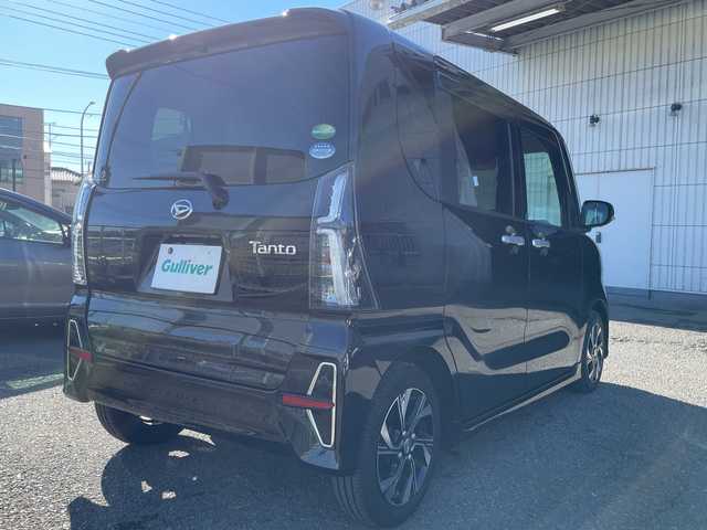 ダイハツ タント カスタム X セレクション 神奈川県 2020(令2)年 2万km ブラックマイカメタリック ワンオーナー/プッシュスタート/前後ドライブレコーダー/アラウンドビュー/プリクラッシュ/横滑り防止装置/ステアリングリモコン/シートヒーター/オートライト/LEDライト、フォグライト/電動格納ミラー/フルセグTV/USB接続