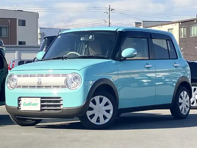 スズキ ラパン X 静岡県 2015(平27)年 3.9万km フレンチミントPM エンジンスタートボタン/パワーステアリング/パワーウィンドウ/アイドリングストップ/スマートキー/スペアキー1本/オートエアコン/ETC/SDナビ（CD/ワンセグ）/ドライブレコーダー前後/ベンチシート/布シート/D席シートヒーター/ABS/横滑り防止装置/オートライト/キセノン/Wエアバッグ/衝突軽減システム