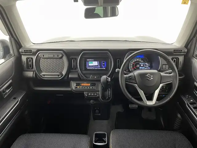 スズキ ハスラー Jスタイル 福井県 2022(令4)年 2.9万km ブルーイッシュブラックパール ４WD/ルーフレール/社外ディスプレイオーディオ/【AM/FM/Bluetooth/USB】/バックカメラ/ETC/シートヒーター（運転席/助手席）/プッシュスタート/スマートキー/オートライト/LEDヘッドライド/フォグランプ/純正フロアマット
