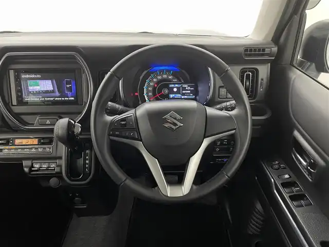 スズキ ハスラー Jスタイル 福井県 2022(令4)年 2.9万km ブルーイッシュブラックパール ４WD/ルーフレール/社外ディスプレイオーディオ/【AM/FM/Bluetooth/USB】/バックカメラ/ETC/シートヒーター（運転席/助手席）/プッシュスタート/スマートキー/オートライト/LEDヘッドライド/フォグランプ/純正フロアマット