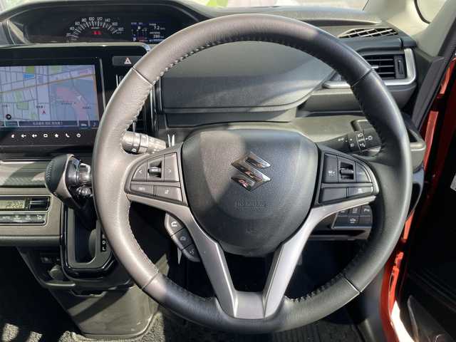 スズキ ソリオ バンディット HV MV 愛知県 2022(令4)年 2.5万km フレイムオレンジパールメタリック/ブラック2トーンルーフ 純正9型ナビ/全方位カメラ/両側パワースライドドア/シートカバー/クルーズコントロール/シートヒーター/バックカメラ/ヘッドアップディスプレイ/コーナーセンサー/柿本製マフラー/LEDヘッドライト/サーキュレーター/レーンキープアシスト/ドライブレコーダー/ETC/衝突軽減システム/フルセグ/CD DVD/Bluetooth/ステアリングスイッチ/スマートキー/プッシュスタート