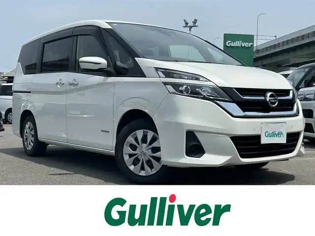 日産 セレナ X VセレクションⅡ 愛知県 2018(平30)年 5.2万km ブリリアントホワイトパール 純正ナビ/（AM/FM/SD/BT/CD/DVD)/フルセグTV/全方位カメラ/ビルトインETC/ドライブレコーダー/リヤフリップダウンモニター/パーキングアシスト/両側パワースライドドア/LEDヘッドライト/プッシュスタート/スマートキー/スペアキー/ドアバイザー/フロアマット