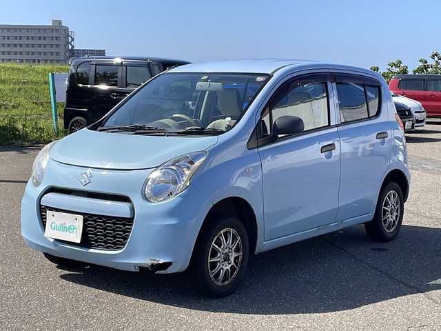 スズキ アルト F 新潟県 2014(平26)年 8万km エアブルーメタリック 4WD/社外メモリナビ/CD/DVD/BT/フルセグテレビ/リモコンキー /LEDヘッドライト/社外13インチアルミホイール