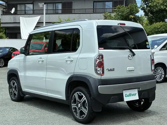 マツダ フレア クロスオーバー XS 熊本県 2014(平26)年 5.8万km ホワイトパール ワンオーナー/社外ナビ/【ワンセグ/CD/DVD/Bluetooth/ラジオ】/衝突被害軽減システム/アイドリングストップ/運転席シートヒーター/純正15インチAW/ドライブレコーダー（DRV-230）/ルーフレール/横滑り防止機能/オートライト/純正フロアマット/革巻きステアリング/保証書/取扱説明書