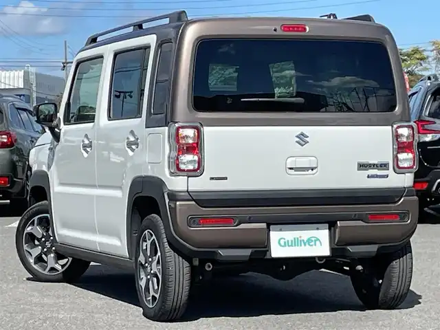 スズキ ハスラー Jスタイル Ⅱ 道央・札幌 2023(令5)年 0.6万km ピュアホワイトパール/ウッディブラウン2トーンルーフ ４WD/ワンオーナー/社外ディスプレイオーディオ/（FH-8500DVS) /AM/FM/CD/DVD/BT/デュアルカメラブレーキサポート/横滑り防止装置/レーダークルーズコントロール/ヒルディセントコントロール/グリップコントロール/レーンキープアシスト/リヤパーキングセンサー/バックカメラ/ビルトインETC/ドライブレコーダー/アイドリングストップ/SNOWMODE/前席シートヒーター/革巻きステアリング/ステアリングリモコン/プッシュスタート/スマートキー/LEDヘッドライト/オートライト/オートハイビーム/フォグランプ/電動格納ミラー/ヒーテッドドアミラー/ウィンカーミラー/フロアマット/社外AW付冬タイヤ積込/165/60/R15/2023年/山8mm