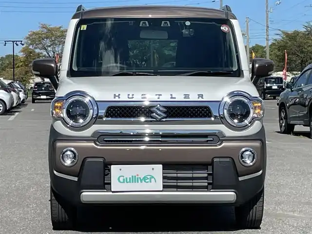 スズキ ハスラー Jスタイル Ⅱ 道央・札幌 2023(令5)年 0.6万km ピュアホワイトパール/ウッディブラウン2トーンルーフ ４WD/ワンオーナー/社外ディスプレイオーディオ/（FH-8500DVS) /AM/FM/CD/DVD/BT/デュアルカメラブレーキサポート/横滑り防止装置/レーダークルーズコントロール/ヒルディセントコントロール/グリップコントロール/レーンキープアシスト/リヤパーキングセンサー/バックカメラ/ビルトインETC/ドライブレコーダー/アイドリングストップ/SNOWMODE/前席シートヒーター/革巻きステアリング/ステアリングリモコン/プッシュスタート/スマートキー/LEDヘッドライト/オートライト/オートハイビーム/フォグランプ/電動格納ミラー/ヒーテッドドアミラー/ウィンカーミラー/フロアマット/社外AW付冬タイヤ積込/165/60/R15/2023年/山8mm
