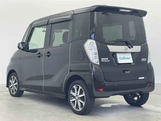 日産 デイズ ルークス ハイウェイスター Gターボ 富山県 2019(平31)年 6.7万km ブラック 純正ナビ（AM/FM/CD/DVD/AUX/BT）/フルセグTV/アラウンドビューモニター/両側パワースライドドア/クルーズコントロール/衝突被害軽減ブレーキ/レーンキープアシスト/オートマチックハイビーム/LEDヘッドライト/スマートキー/ドライブレコーダー/ETC/プッシュスタート/ドアバイザー/アイドリングストップ/純正フロアマット