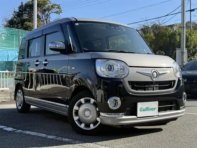 ダイハツ ムーヴ キャンバス G メイクアップ SA Ⅲ 兵庫県 2017(平29)年 6.4万km スムースグレーマイカメタリック/ブラックマイカメタリック 2トーン 純正8インチナビ/パノラマモニター/フルセグTV/純正ドラレコ/ETC/両側パワースライドドア/LEDヘッドライト/フォグ/オートライト/オートハイビーム/誤発進抑制御機能/コーナーセンサー（F/R）/プッシュスタート＆スマートキー2個