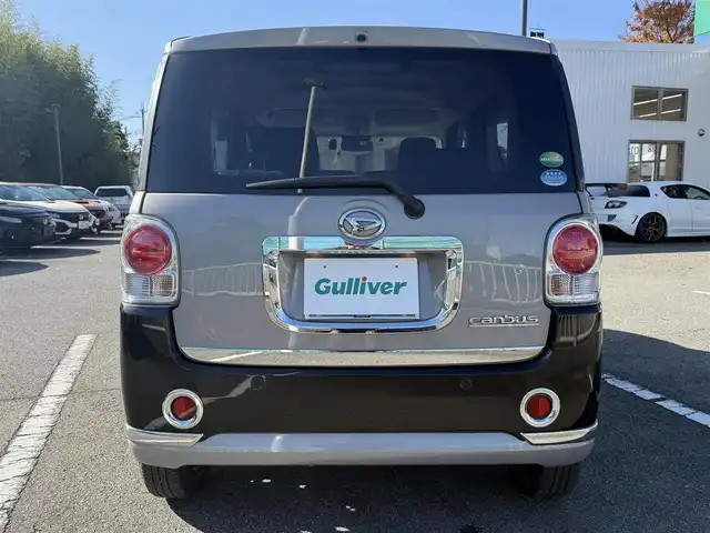 ダイハツ ムーヴ キャンバス G メイクアップ SA Ⅲ 兵庫県 2017(平29)年 6.4万km スムースグレーマイカメタリック/ブラックマイカメタリック 2トーン 純正8インチナビ/パノラマモニター/フルセグTV/純正ドラレコ/ETC/両側パワースライドドア/LEDヘッドライト/フォグ/オートライト/オートハイビーム/誤発進抑制御機能/コーナーセンサー（F/R）/プッシュスタート＆スマートキー2個