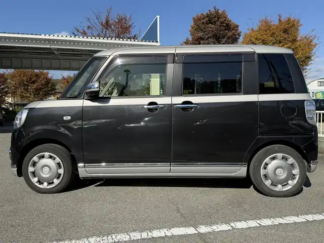 ダイハツ ムーヴ キャンバス G メイクアップ SA Ⅲ 兵庫県 2017(平29)年 6.4万km スムースグレーマイカメタリック/ブラックマイカメタリック 2トーン 純正8インチナビ/パノラマモニター/フルセグTV/純正ドラレコ/ETC/両側パワースライドドア/LEDヘッドライト/フォグ/オートライト/オートハイビーム/誤発進抑制御機能/コーナーセンサー（F/R）/プッシュスタート＆スマートキー2個