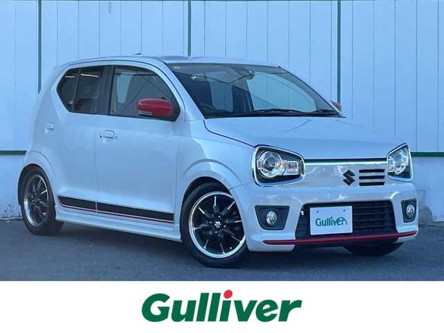 スズキ アルト ターボRS 山梨県 2015(平27)年 7.1万km パールホワイト レーダーブレーキサポート　/TEIN車高調　/カロッツェリアナビ　/フルセグTV/ナビ連動式ドラレコ　/Bluetooth　/DVD　/バックカメラ/パドルシフト/革巻きステアリング/ETC　/運転席シートヒーター/オートライト　/スペアキー