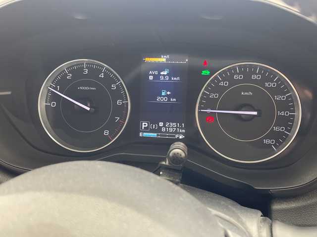 スバル インプレッサ スポーツ 2．0i－S アイサイト 沖縄県 2017(平29)年 8.2万km ダークブルーパール 純正ナビ(KXM-H701)/（フルセグＴＶ　ＣＤ　ＤＶＤ　ＵＳＢ　ＳＤ　Ｂｌｕｅｔｏｏｔｈ）/バックカメラ/ドライブレコーダー/ＥＴＣ/アイサイト/パワーシート/レザーシート/シートヒーター/スマートキー/プッシュスタート/純正フロアマット/ドアバイザー/LEDヘッドライト/オートライト/純正18インチアルミホイール/取扱説明書