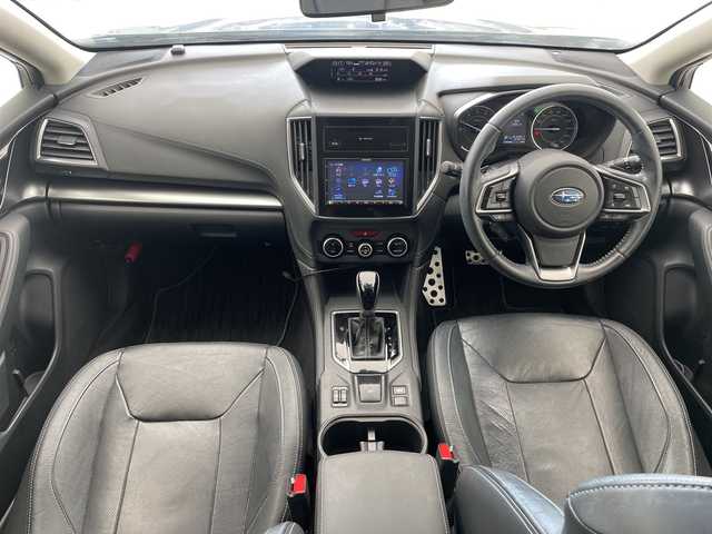 スバル インプレッサ スポーツ 2．0i－S アイサイト 沖縄県 2017(平29)年 8.2万km ダークブルーパール 純正ナビ(KXM-H701)/（フルセグＴＶ　ＣＤ　ＤＶＤ　ＵＳＢ　ＳＤ　Ｂｌｕｅｔｏｏｔｈ）/バックカメラ/ドライブレコーダー/ＥＴＣ/アイサイト/パワーシート/レザーシート/シートヒーター/スマートキー/プッシュスタート/純正フロアマット/ドアバイザー/LEDヘッドライト/オートライト/純正18インチアルミホイール/取扱説明書