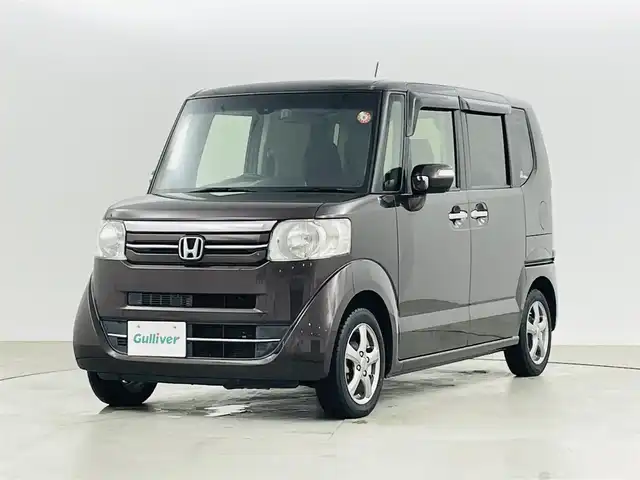 ホンダ Ｎ ＢＯＸ G Lパッケージ 福島県 2016(平28)年 7.1万km プレミアムディープモカパール CTBA/純正ナビ/・型番：VXM-174CSi/・ワンセグTV/Bluetooth/CD/・バックカメラ/・ETC/・ドライブレコーダー/左側パワースライドドア/ステアリングリモコン/プッシュスタート/・スマートキー/・スペアキー/ヘッドライトレベライザー/電動格納ミラー/純正フロアマット/スチールホイール付サマータイヤ積込/・155/65R14 3mm