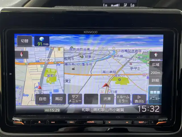 トヨタ ヴォクシー ZS 煌Ⅱ 和歌山県 2019(令1)年 5.3万km ホワイトパールクリスタルシャイン 社外9インチメモリーナビ/（AM/FM/Bluetooth/フルセグTV/DVD/CD）/ワンオーナー/両側パワースライドドア/コーナーセンサー/LEDヘッドライト/クリアランスソナー/アイドリングストップ/クルーズコントロール（追従走行なし）/社外センターコンソール/社外空気圧センサー/前後ドライブレコーダー/社外シフトノブ/３列シート/スペアキー×１/純正アルミホイール/純正フロアマット/保証書/取扱説明書