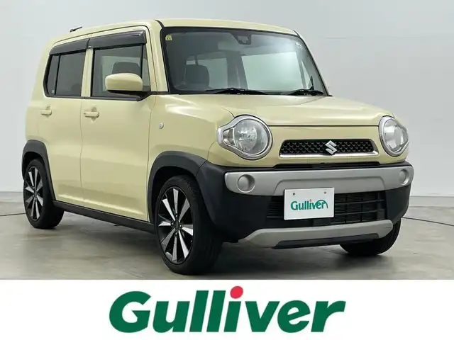 スズキ ハスラー G 岡山県 2016(平28)年 4.9万km シフォンアイボリーM メモリナビ（MDV-D503）/（CD/DVD/BT/フルセグ/USB)/シートヒーター（運転席/助手席）/スズキセーフティ/社外ツイーター/横滑り防止/１６インチＡＷ/プッシュスタート/アイドリングストップ/禁煙車/純正フロアマット/スマートキー×1