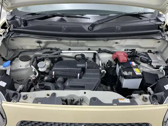 スズキ ハスラー G 岡山県 2016(平28)年 4.9万km シフォンアイボリーM メモリナビ（MDV-D503）/（CD/DVD/BT/フルセグ/USB)/シートヒーター（運転席/助手席）/スズキセーフティ/社外ツイーター/横滑り防止/１６インチＡＷ/プッシュスタート/アイドリングストップ/禁煙車/純正フロアマット/スマートキー×1